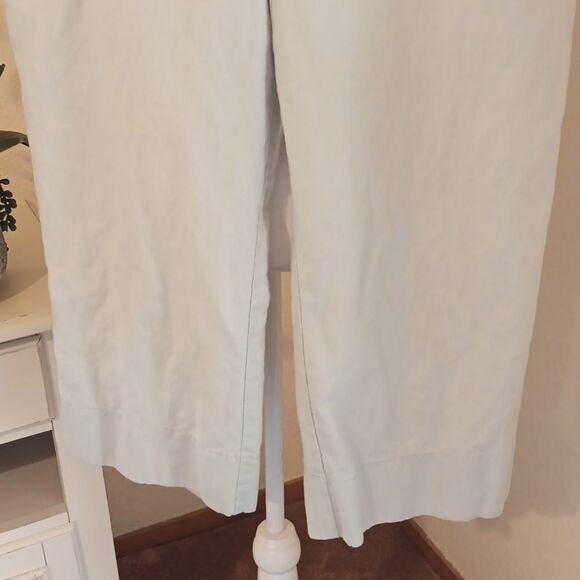 Ann Taylor Light CELERY Linen Blend Pants - Picture 3 of 6